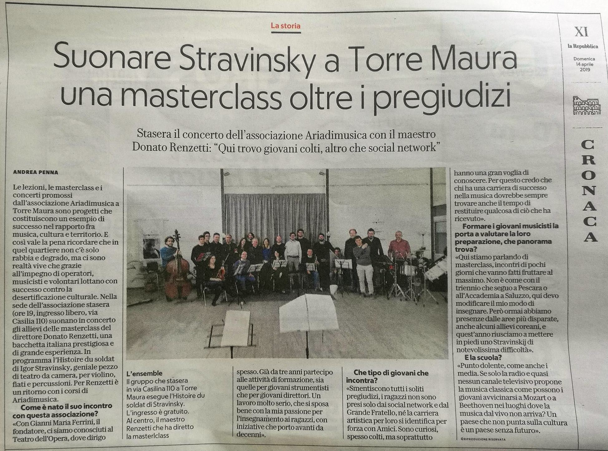 La Repubblica 14/4/2019