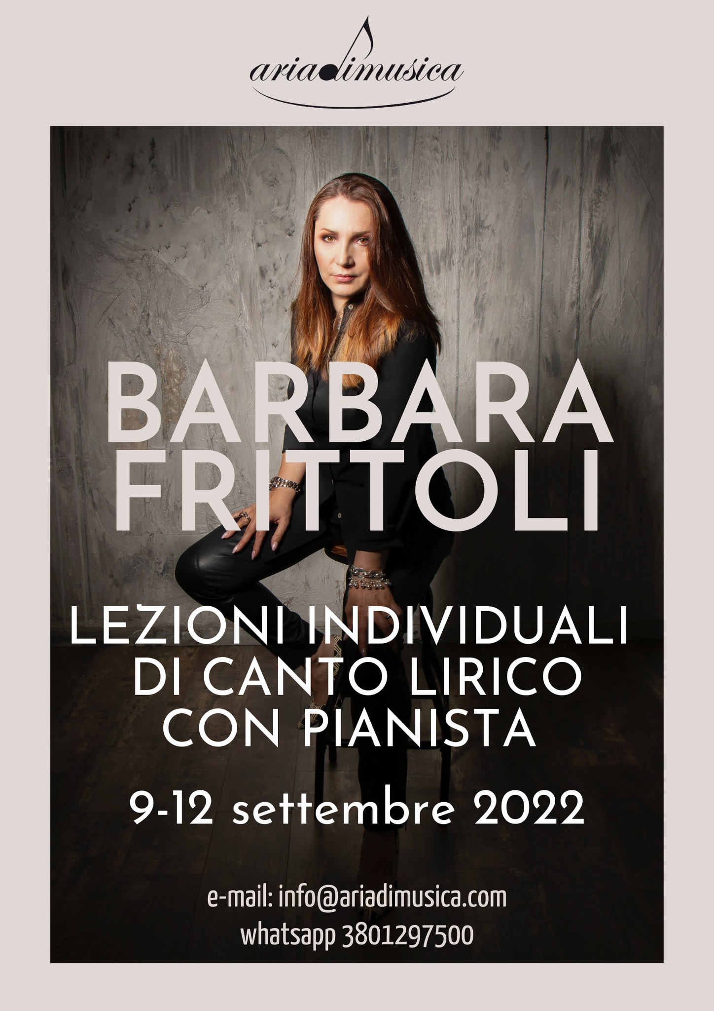 Lezioni individuali con Barbara Frittoli (settembre 2022)
